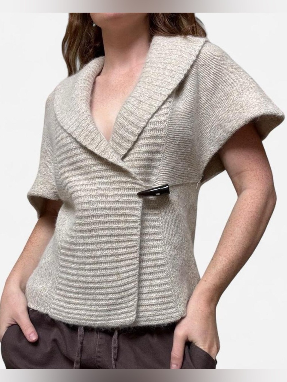 Ted Baker angora Cream Toggle Knit Cardigan - Picture 2 of 7